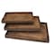 Homeroots Set of Three Brown Wood Nesting Serving Trays 274824 - alternate 2