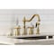Kingston Brass Double-Handle Widespread Kitchen Faucet with Brass Sprayer, Brushed Brass KB1797BEXBS - alternate 4