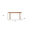 Homeroots 57" Chestnut Solid Wood Sled Console Table 521957 - alternate 4