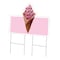 Signmission Soft Ice Cream Waffle Cone Yard & Stake outdoor plastic window, 2436-Soft Ice Cream Waffle Cone C-DC-2436-DS-Soft Ice Cream Waffle Cone - alternate 1