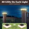Pure Garden Solar Post Cap Lights 2 Waterproof LED Solar Powered Lights for Wooden or Vinyl Fence Post Caps 50-LG1507 - alternate 3