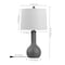 Jonathan Y Katee 24.75" Modern Scandinavian Textured Resin/Metal Gourd LED Table Lamp, Gray, 2PK JYL9207B-SET2 - alternate 5