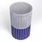Happimess Harper Modern 4.13-Gallon 2-Tone Faux Wicker Cylinder Outdoor Trash Can, White/Blue HPM1101A - alternate 3