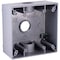Hubbell Weatherproof Box, 3-Outlet, 2-Gang, Aluminum, Gray, Powder-Coated, Horizontal/Vertical 5341-0 - alternate 1