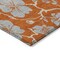 Homeroots 9' X 12' Orange And Gray Floral Washable Indoor Outdoor Area Rug 600034 - alternate 4