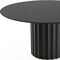 Homeroots 60" Black Solid Wood Pedestal Base Round Top Dining Table 721044 - alternate 3