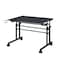 Homeroots Adjustable Black Wood and Stainless Steel Writing Desk 723744 - alternate 7