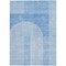 Homeroots 3' X 5' Sky Blue And Denim Blue Geometric Washable Indoor Outdoor Area Rug 582698 - alternate 3