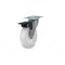 Richelieu Contemporary Furniture Caster, Swivel with Brake, with Plate, Clear White 410003010605 - alternate 1