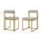 Homeroots Set of Two Gray And Gold Upholstered Polyester Open Back Dining Side Chairs 569420 - alternate 6