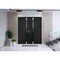 Vdomdoors Steel Double Doors Cynex 6777 Black Stainless Inserts Single Modern Painted-W72xH80-Left Inswing CYNEX6777DEXD-BLK-LH-I-W72 x H80 - alternate 4