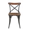 Homeroots Set of Two Brown And Black Metal And Wood Cross Back Dining Side Chairs 522062 - alternate 4