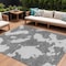 Homeroots 9' X 12' Gray And Ivory Abstract Washable Indoor Outdoor Area Rug 614543 - alternate 1