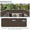 Wrightmaster 2.5 ft. x 15 ft. Brown Balcony Privacy Fence Screen with UV Blockage for Balcony Patio Deck Yard ZR-2515BW - alternate 3