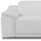 Homeroots 86" White Italian Leather USB Reclining Sofa With Silver Legs 476525 - alternate 4