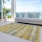 Homeroots 5' X 8' Gold Wheat And Ivory Striped Washable Indoor Outdoor Area Rug 613279 - alternate 3