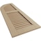Ekena Millwork Knotty Pine 2 Equal Louver w/Quarter Round Arch Top Faux Wood Shutters, 18W x 76H, 58 Low Side, PR SHULVQ18X76KPPR - alternate 4