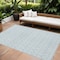 Homeroots 10' X 14' Sky Blue And Beige Ogee Washable Indoor Outdoor Area Rug 601655 - alternate 1