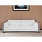 Homeroots 89" White Italian Leather Sofa With Chrome Legs 476519 - alternate 4