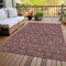 Homeroots 9' X 12' Merlot Gray And Taupe Floral Washable Indoor Outdoor Area Rug 582288 - alternate 4