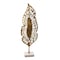 Homeroots 28" Gold And White Aluminum And Marble Leaf Tabletop Sculpture 628149 - alternate 1