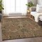 Homeroots 3' X 5' Brown Charcoal And Brick Red Damask Washable Indoor Outdoor Area Rug 603305 - alternate 3