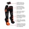 Actionheat Heated Socks, Unisex, S/M, Cotton/Spandex/Wool, Black AHSKAAWSMPDQ - alternate 2