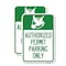 Signmission Authorized Church Parking Only With Graphic, 12'' X 18'' 2 Signs, Heavy Gauge Aluminum, 2PK A-1218-2PACK-24331 - alternate 1