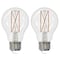 Bulbrite 50W Equivalent Warm White Light A19 Dimmable LED Filament Light Bulb, 2PK 861423 - alternate 1