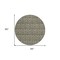 Homeroots 8' Round Taupe and Beige Round Damask Washable Non Skid Indoor Outdoor Area Rug 563894 - alternate 3