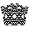 Homeroots 12" X 12" Black and White Floral Peel and Stick Removable Tiles 555889 - alternate 3