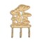 Homeroots 5" Antiqued Gold Cast Iron Mushroom Three Hook Wall Mount Coat Rack 612068 - alternate 4