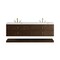 James Martin Vanities Allamari 72" Double Vanity, Sable w/ 3 CM White Zeus Silestone Top D640-V72-SBL-WWZ - alternate 1