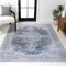 Jonathan Y Wincer Chenille Cottage Medallion Non-Slip Machine-Washable Gray/Blue/White 3 ft. x 5 ft. Area Rug WSH202D-3 - alternate 2
