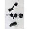 Kingston Brass Double-Handle Tub and Shower Faucet, Matte Black KB2240YL - alternate 2