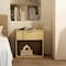 Manhattan Comfort Clive 22in Nightstand in Natural Oak (1-Drawer) NS1561-1 - alternate 1