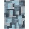 Homeroots 3' X 5' Sky Blue Denim Blue And Gray Geometric Washable Indoor Outdoor Area Rug 613235 - alternate 4
