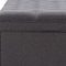Homeroots 56in Gray and Black Fabric and Solid Wood Upholstered Bench 668861 - alternate 6