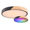 Vaxcel Everette 16.5-In. LED Flush Mount Ceiling Light, Black and Natural Wood, RGB, Remote C0360 - alternate 1