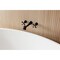Kingston Brass Two-Handle Wall Mount Tub Faucet, Matte Black KS5020AX - alternate 4