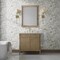 James Martin Vanities Kinnsden 36" Single Vanity, Weathered Oak w/ 3 CM Lime Delight Silestone Top D680-V36-WTO-3LDL - alternate 5