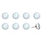 Homeroots Set of Eight Light Blue And White Ceramic And Metal Drawer Pull Knobs, 8PK 544417 - alternate 3