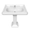 Whitehaus Collection 29 in Traditional Pedestal Sink with Large Rectangular Bowl and Single Faucet Drilling AR854-AR805-1H - alternate 2
