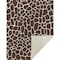 Homeroots 50" X 70" Coffee And Ivory Giraffe Microfiber Plush Throw Blanket 712299 - alternate 1