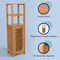 Happimess Solstice 47"H Handcrafted Pine Wood Bathroom Freestanding Floor Bathroom Storage Cabinet w/Louvered SHF2002A - alternate 6