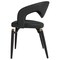 Leisuremod Entice Modern Leather Dining Chair with Iron Legs Open-Back Design in Charcoal Black EC60CH - alternate 5