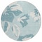 Homeroots 8' Teal Blue Aqua And Ivory Round Floral Washable Indoor Outdoor Area Rug 589574 - alternate 5