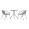 Flash Furniture Lila 23.75in Round Glass Top Metal Table with 2 Silver Aluminum Slat Stack Chairs TLH-071RD-017CSV2-GG - alternate 8