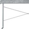 Homeroots 47" Gray and Black Writing Desk 491458 - alternate 2