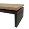 Homeroots 48" Natural and Black Wood Floating Frame Coffee Table 694838 - alternate 2